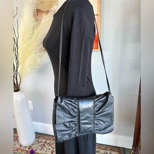 Vintage Meyers Black Bow Shoulder Bag